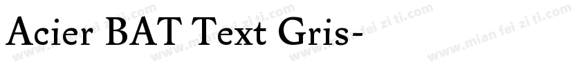 Acier BAT Text Gris字体转换